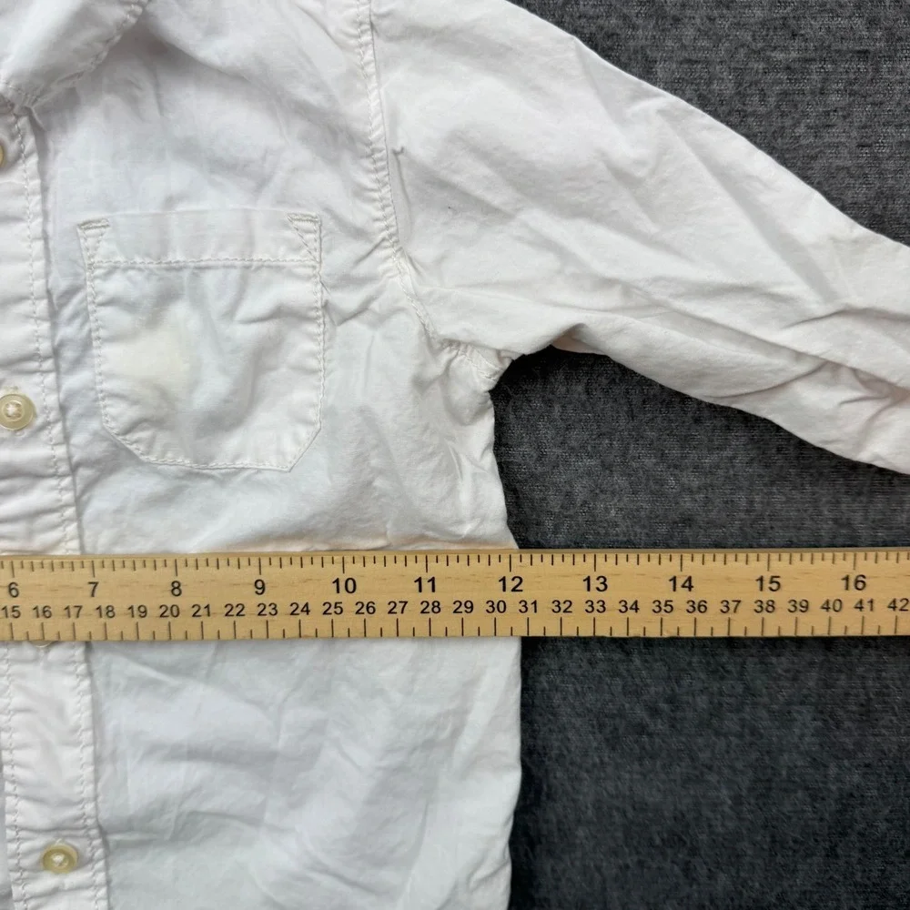 Carter's Button‎ Down Shirt Kids 24 Months White Long Sleeve Pocket Cotton